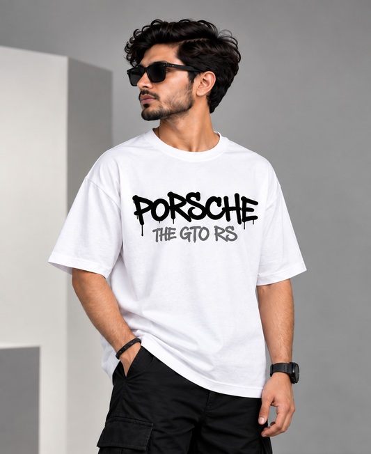 Sports Car Graphic Oversized T-Shirt