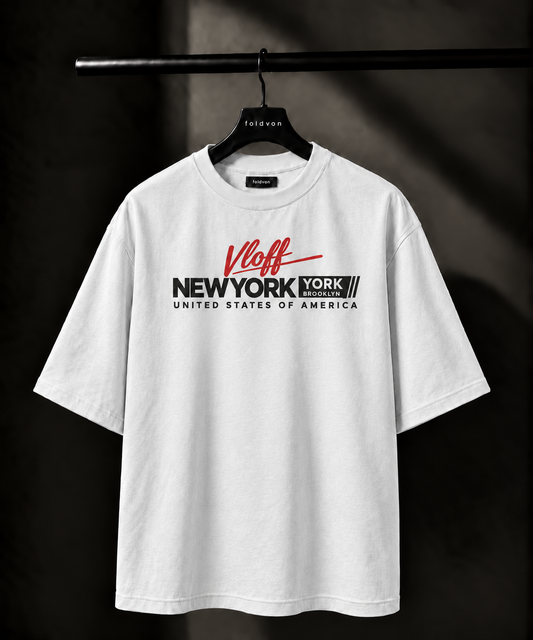 New York Script Graphic Oversized T-Shirt