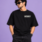 Money Typography Back Print Oversized T-Shirt