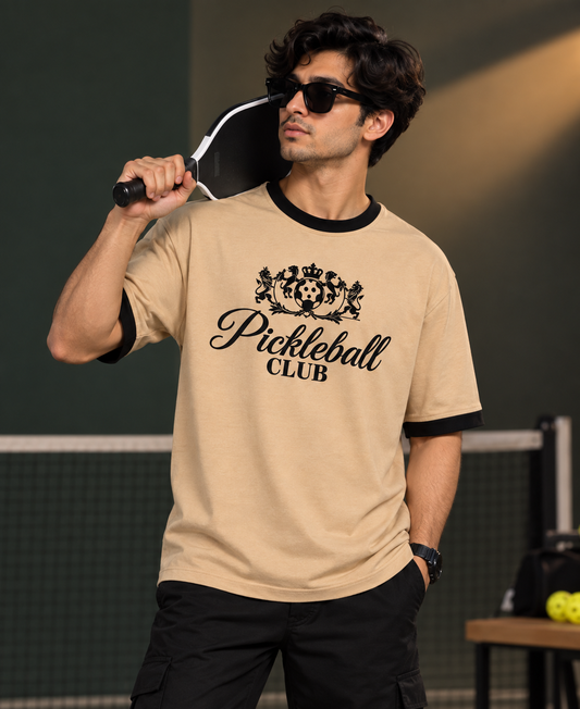 Pickleball Club Graphic Oversized T-Shirt
