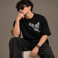 Sketch Eagle Graphic Oversized T-Shirt