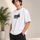Monster Eye Anime Graphic Oversized T-Shirt - White