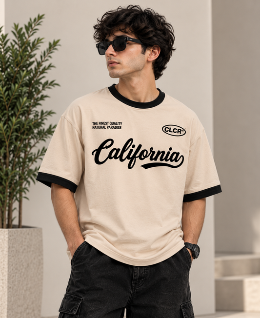 California Script Graphic Oversized T-Shirt