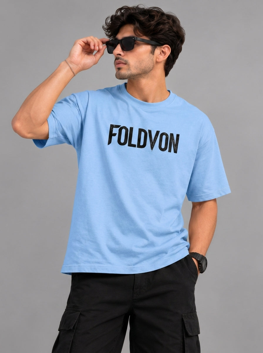 Block Lettering FOLDVON Oversized T-Shirt