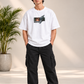 Monster Eye Anime Graphic Oversized T-Shirt - White