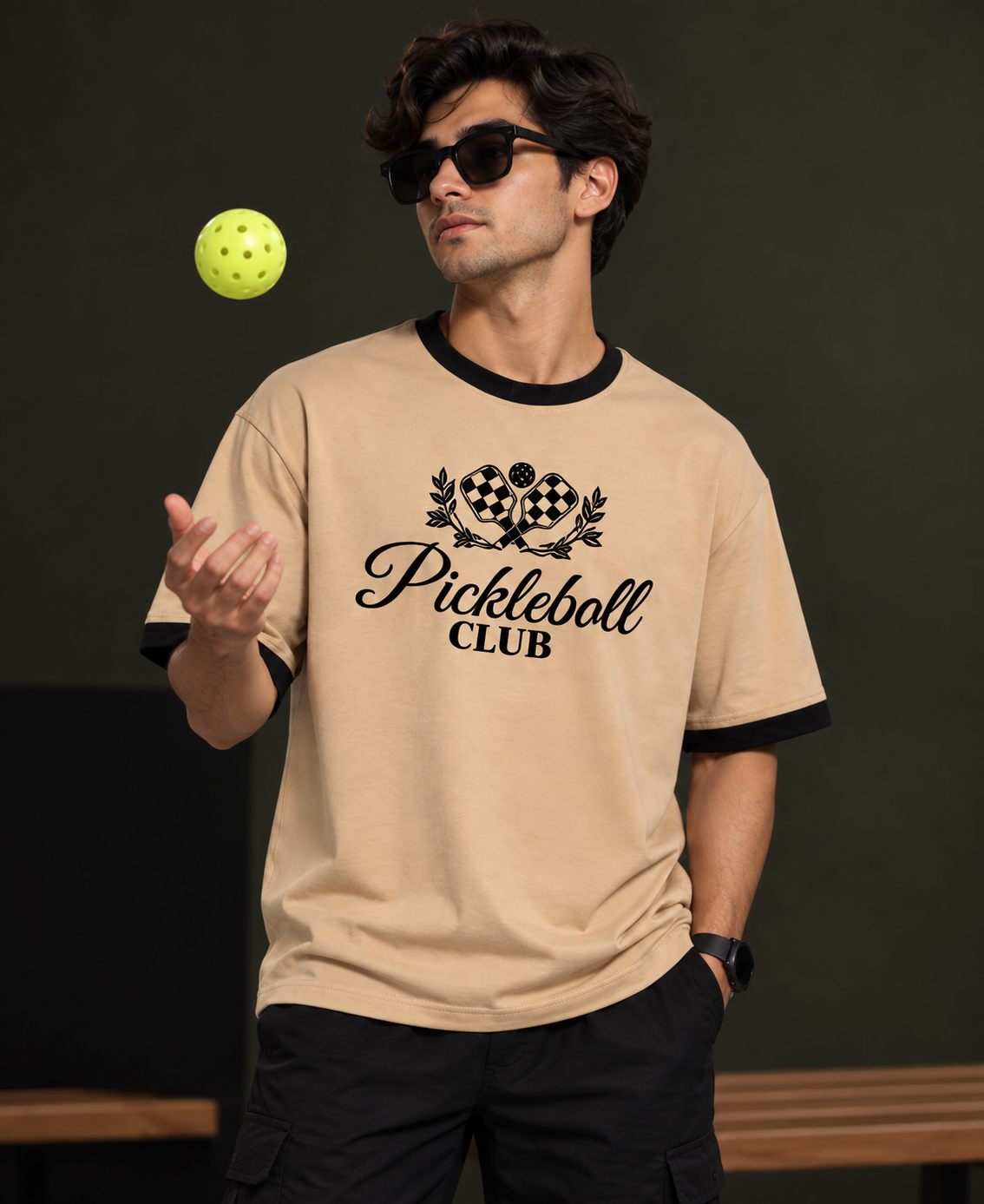 Pickleball Club Graphic Oversized T-Shirt