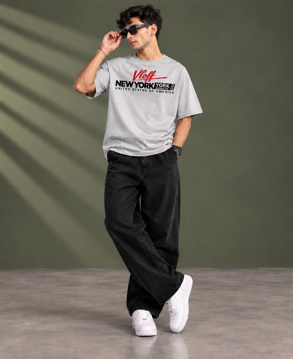 New York Script Graphic Oversized T-Shirt