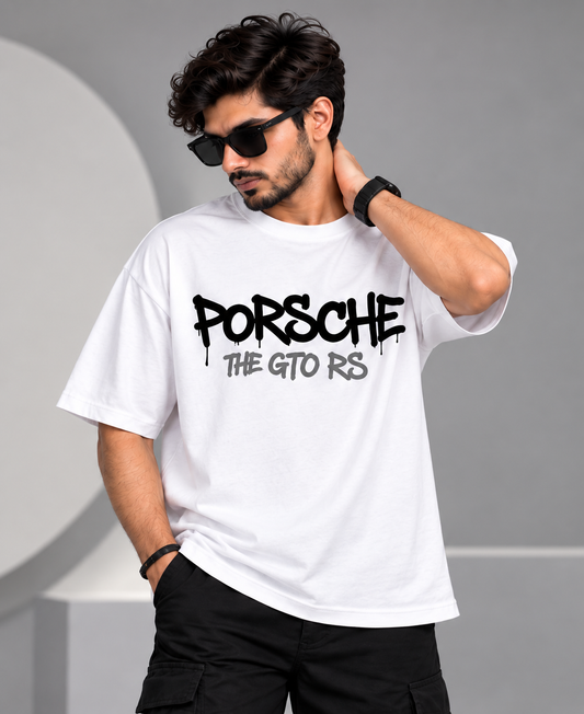 Sports Car Graphic Oversized T-Shirt