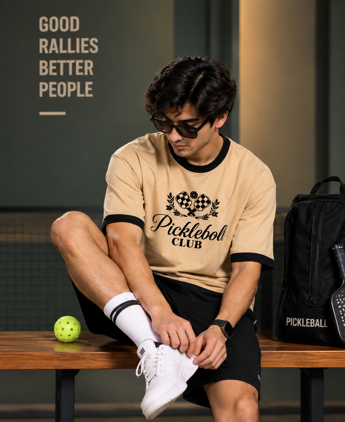 Pickleball Club Graphic Oversized T-Shirt