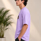 Monster Eye Anime Graphic Oversized T-Shirt - Lavender