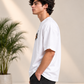Monster Eye Anime Graphic Oversized T-Shirt - White