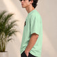 Monster Eye Anime Graphic Oversized T-Shirt - Mint Green