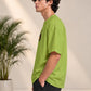 Monster Eye Anime Graphic Oversized T-Shirt - Lime Green