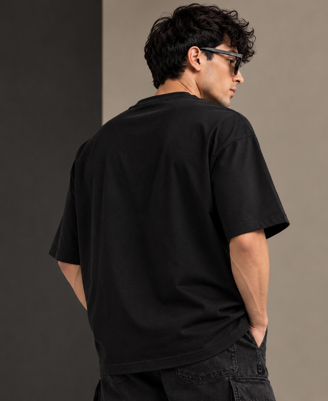 Sketch Eagle Graphic Oversized T-Shirt