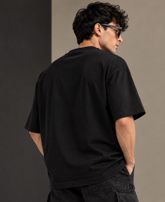 Sketch Eagle Graphic Oversized T-Shirt