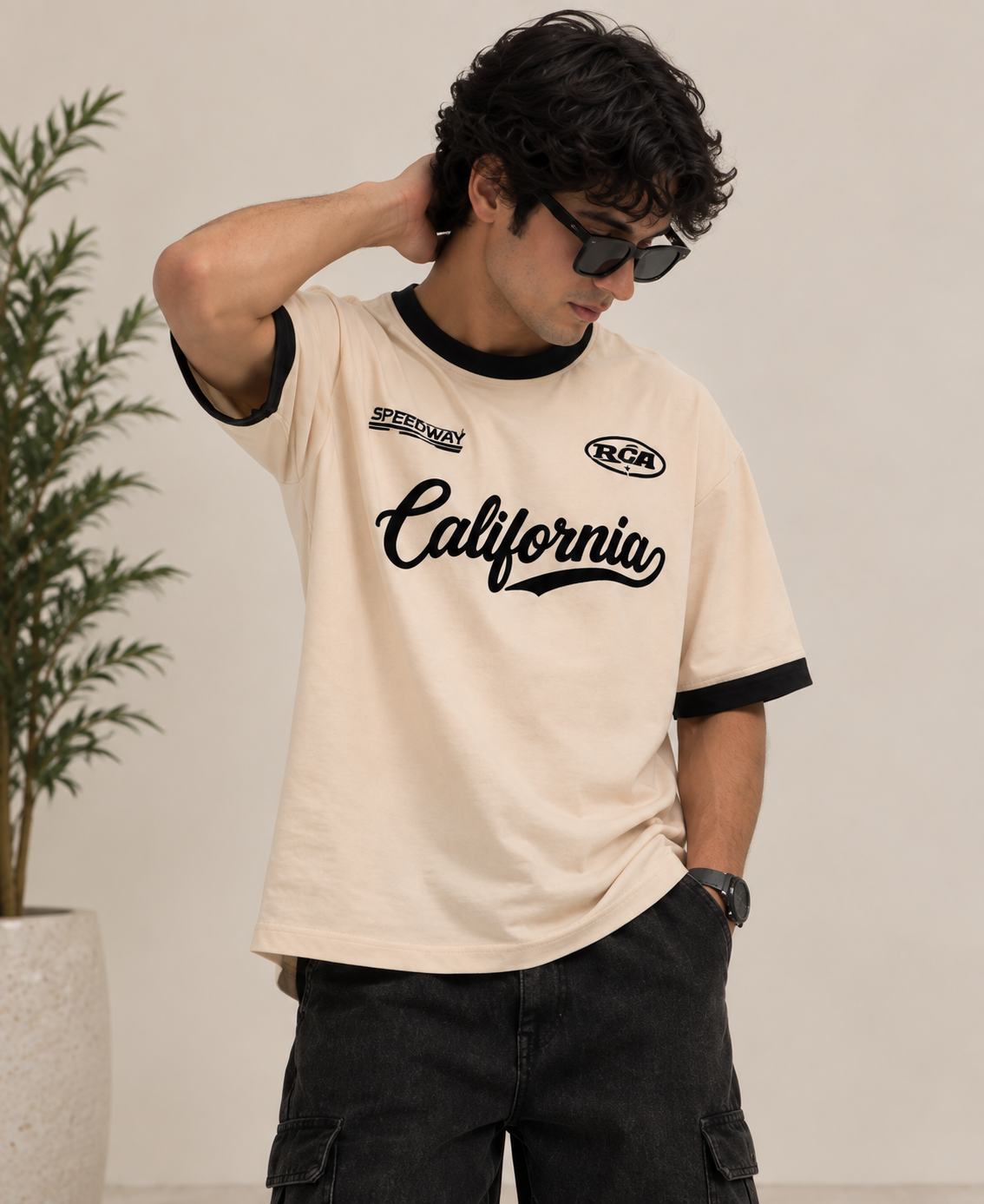 California Script Graphic Oversized T-Shirt