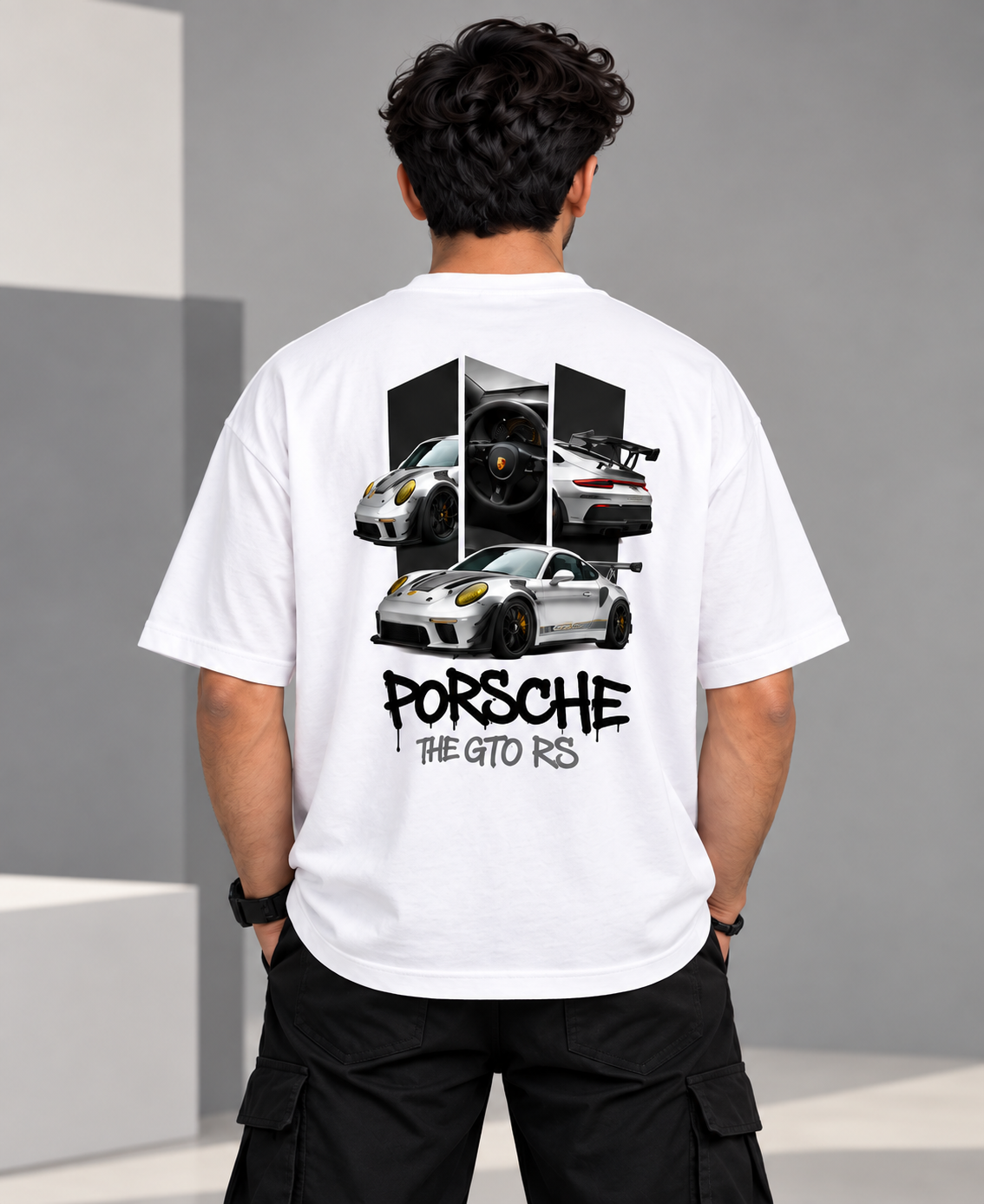 Sports Car Graphic Oversized T-Shirt