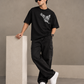 Sketch Eagle Graphic Oversized T-Shirt