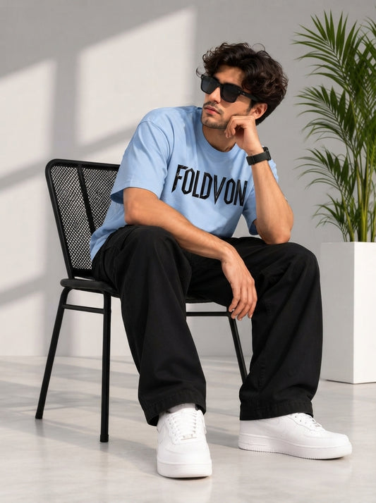 Block Lettering FOLDVON Oversized T-Shirt