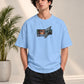 Monster Eye Anime Graphic Oversized T-Shirt - Sky Blue