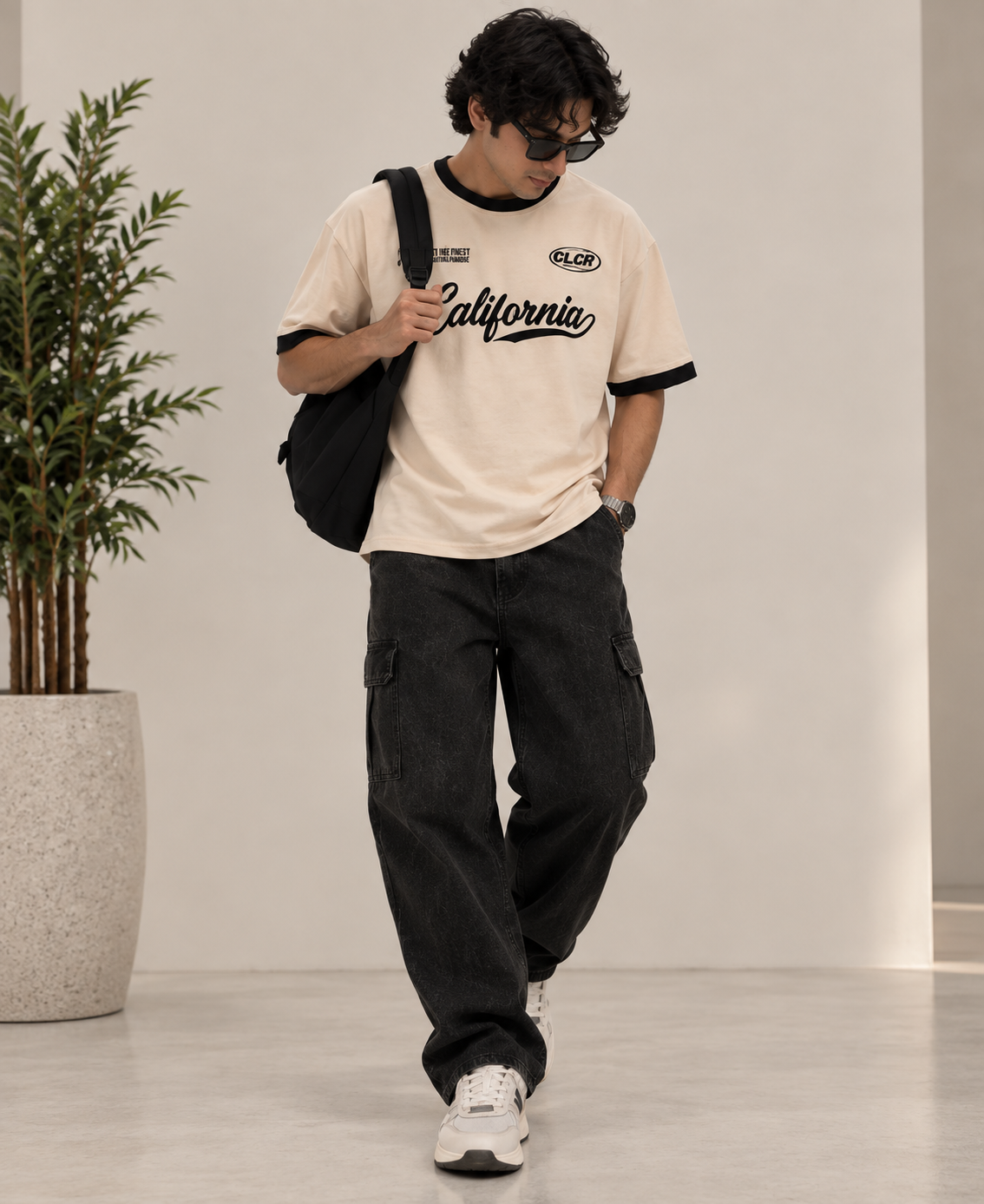 California Script Graphic Oversized T-Shirt