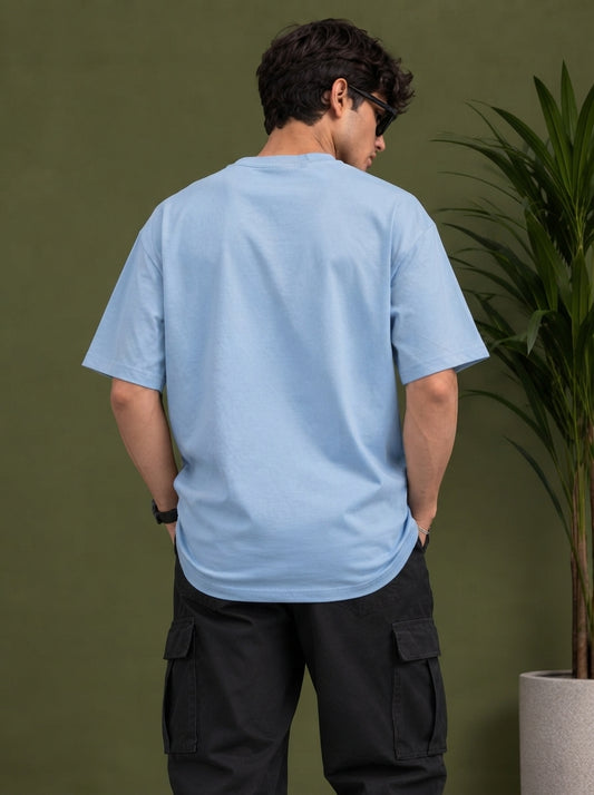 Horse Rider Emblem Graphic Oversized T-Shirt