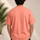 Monster Eye Anime Graphic Oversized T-Shirt - Coral