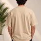 Monster Eye Anime Graphic Oversized T-Shirt - Beige