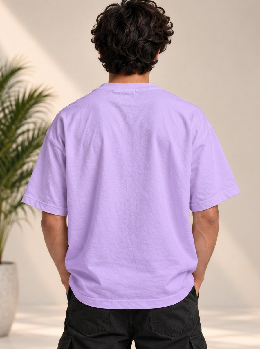 Monster Eye Anime Graphic Oversized T-Shirt - Lavender
