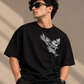 Sketch Eagle Graphic Oversized T-Shirt