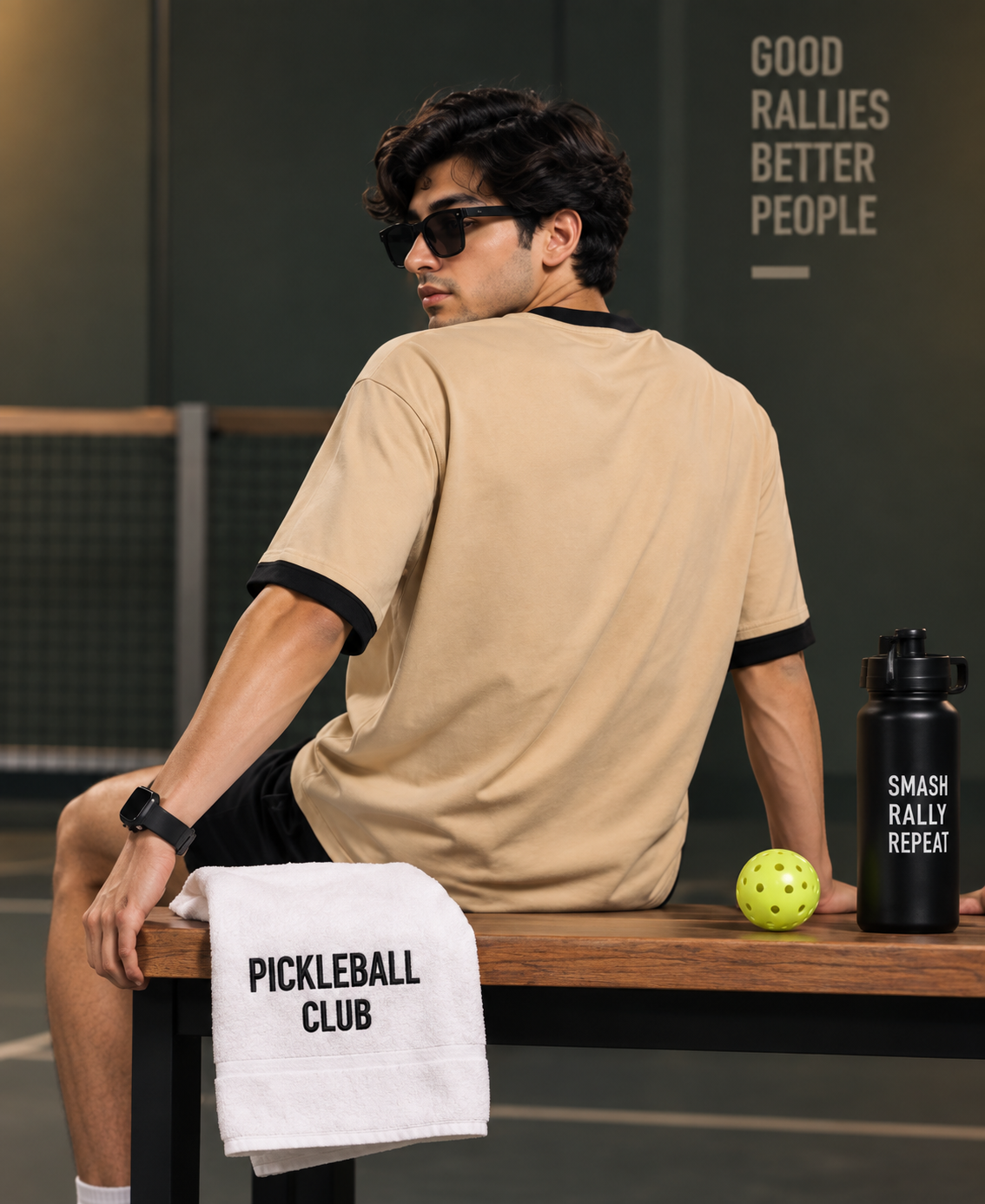 Pickleball Club Graphic Oversized T-Shirt