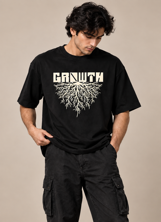 Growth Roots Graphic Oversized T-Shirt