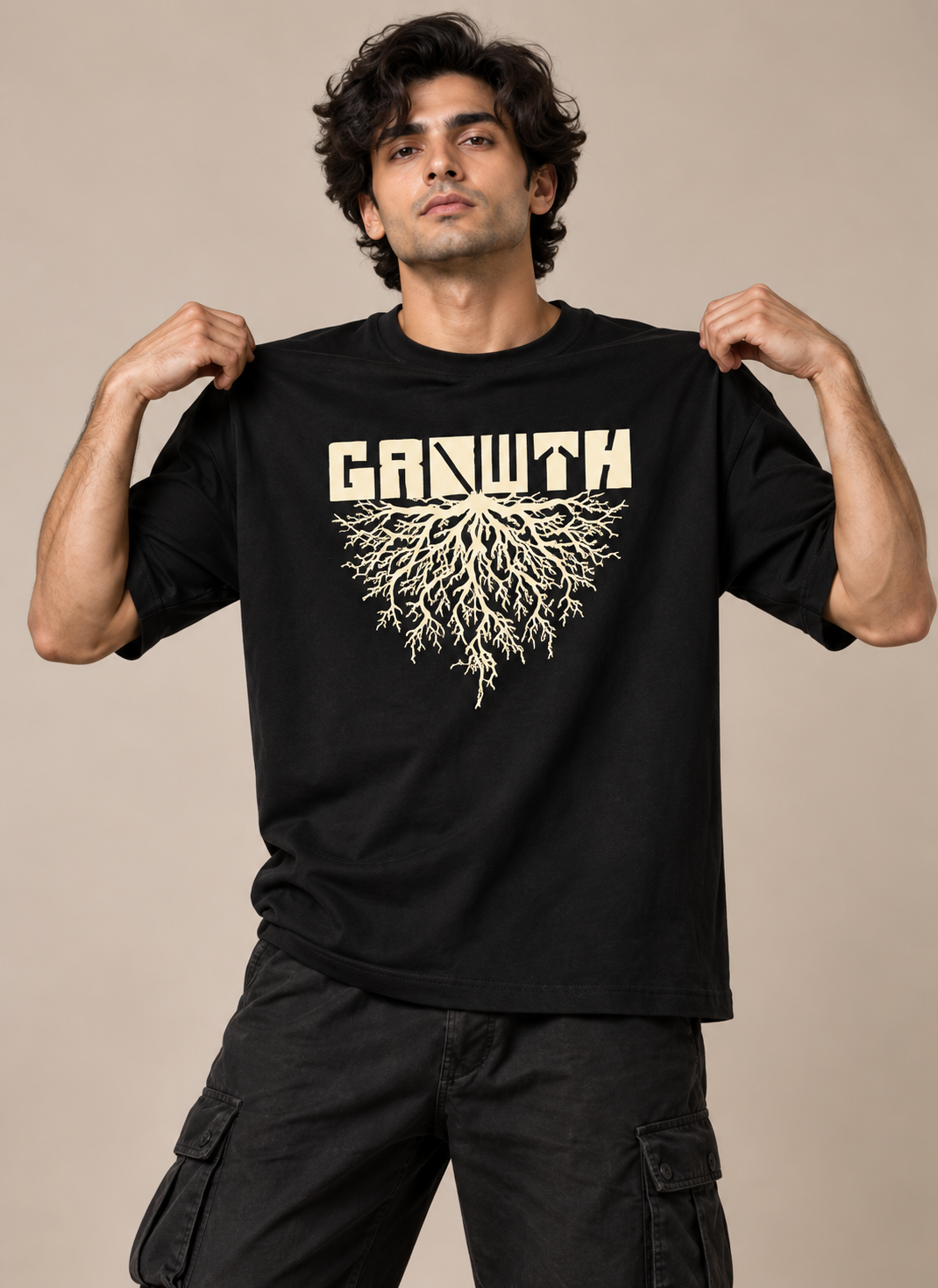 Growth Roots Graphic Oversized T-Shirt