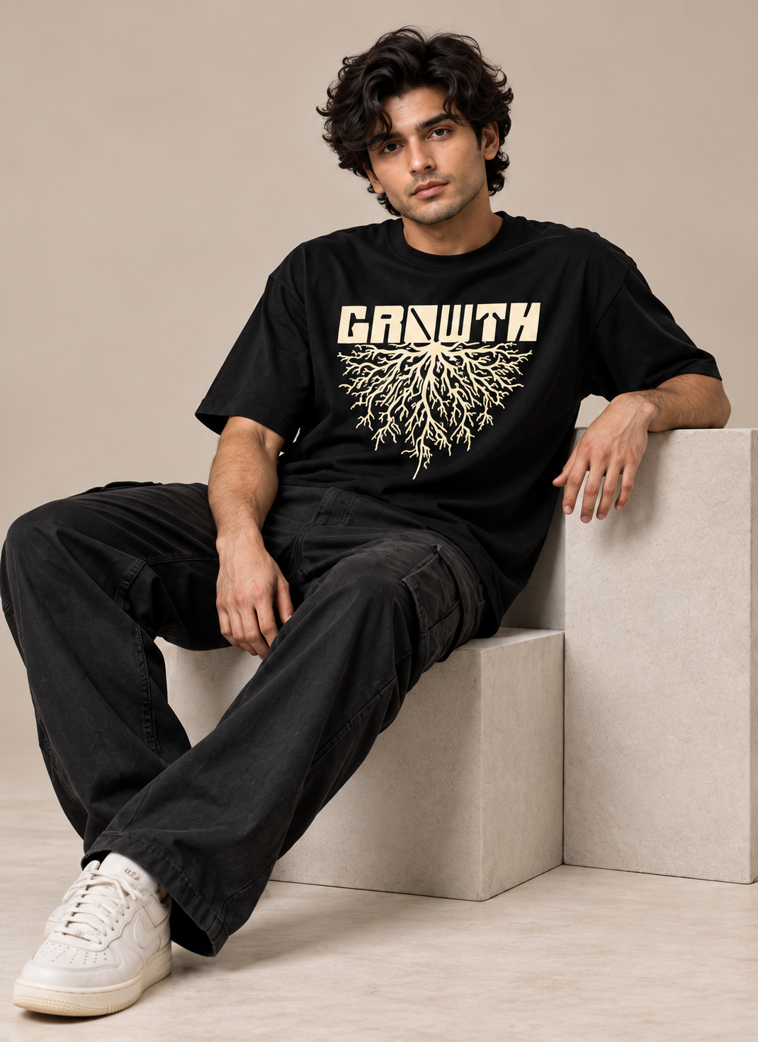 Growth Roots Graphic Oversized T-Shirt